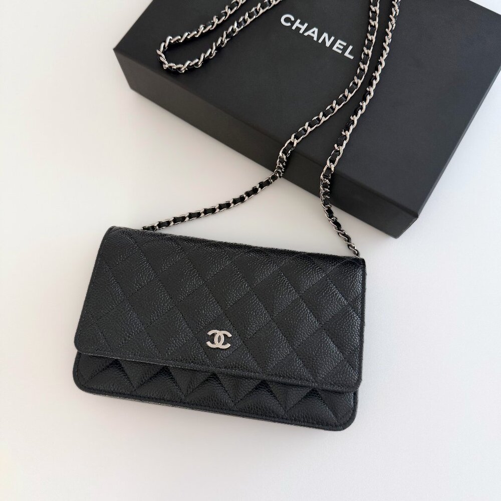 🩷SOLD!🩷 NEW Chanel WOC - Black Caviar with Silver Hardware
